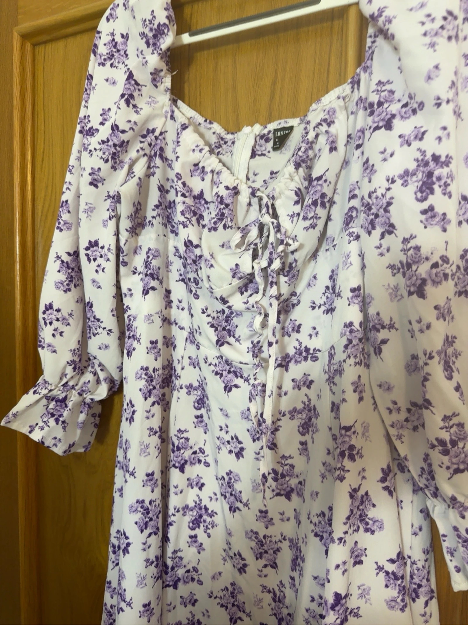 Lange lila bloemenjurk Loness XL 44 – photo 3
